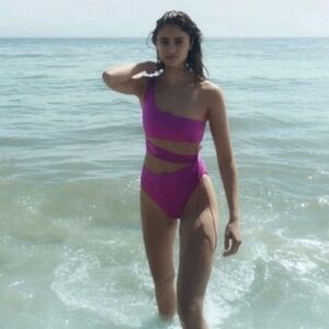 Zara One-shoulder Bathing Suit Size M